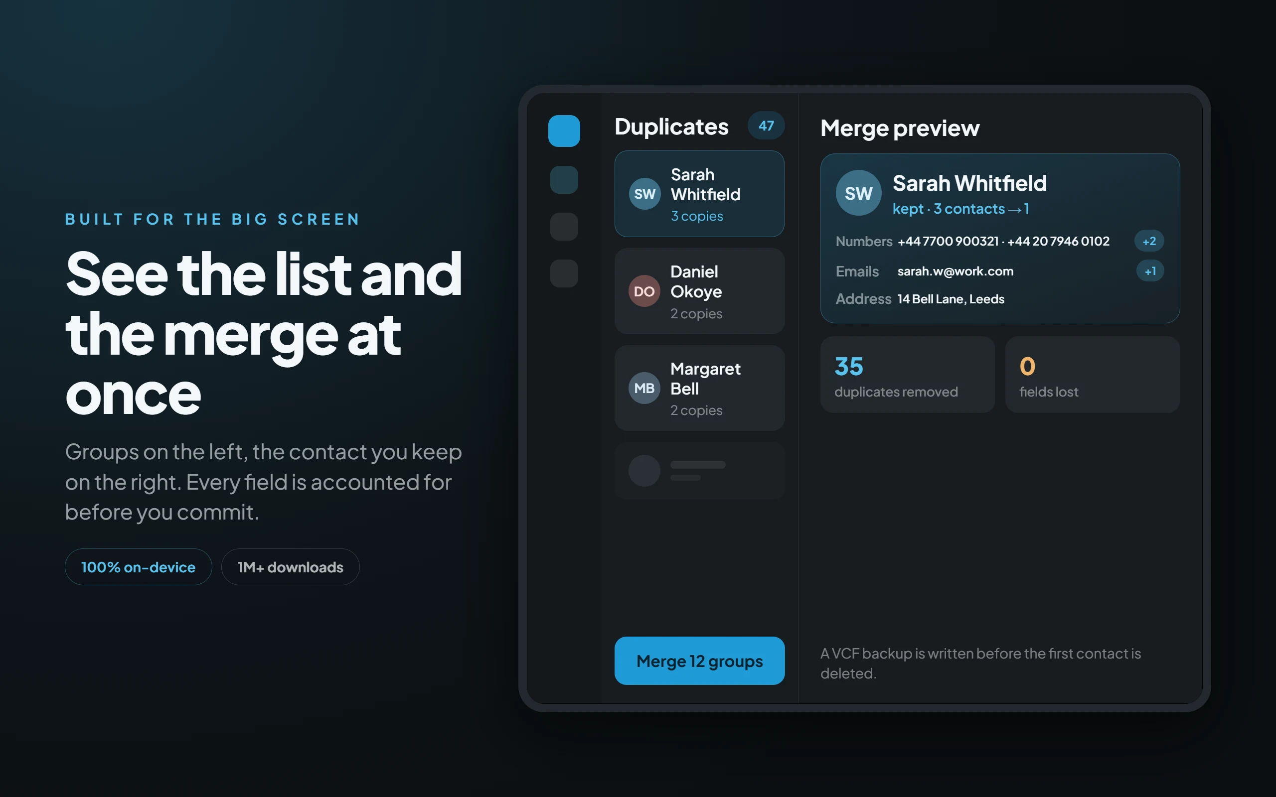 Duplicate Contacts Remover screenshot