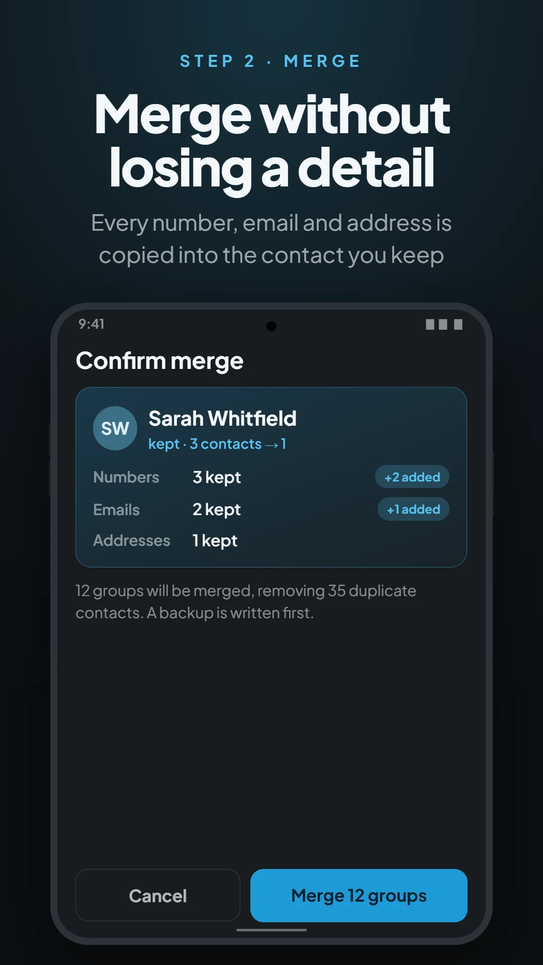 Duplicate Contacts Remover screenshot