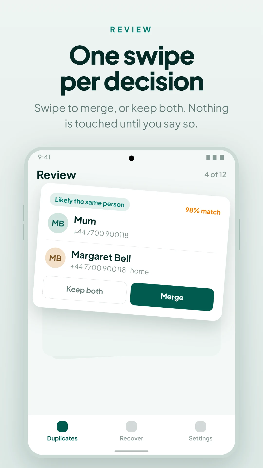 Duplicate Contacts Remover screenshot