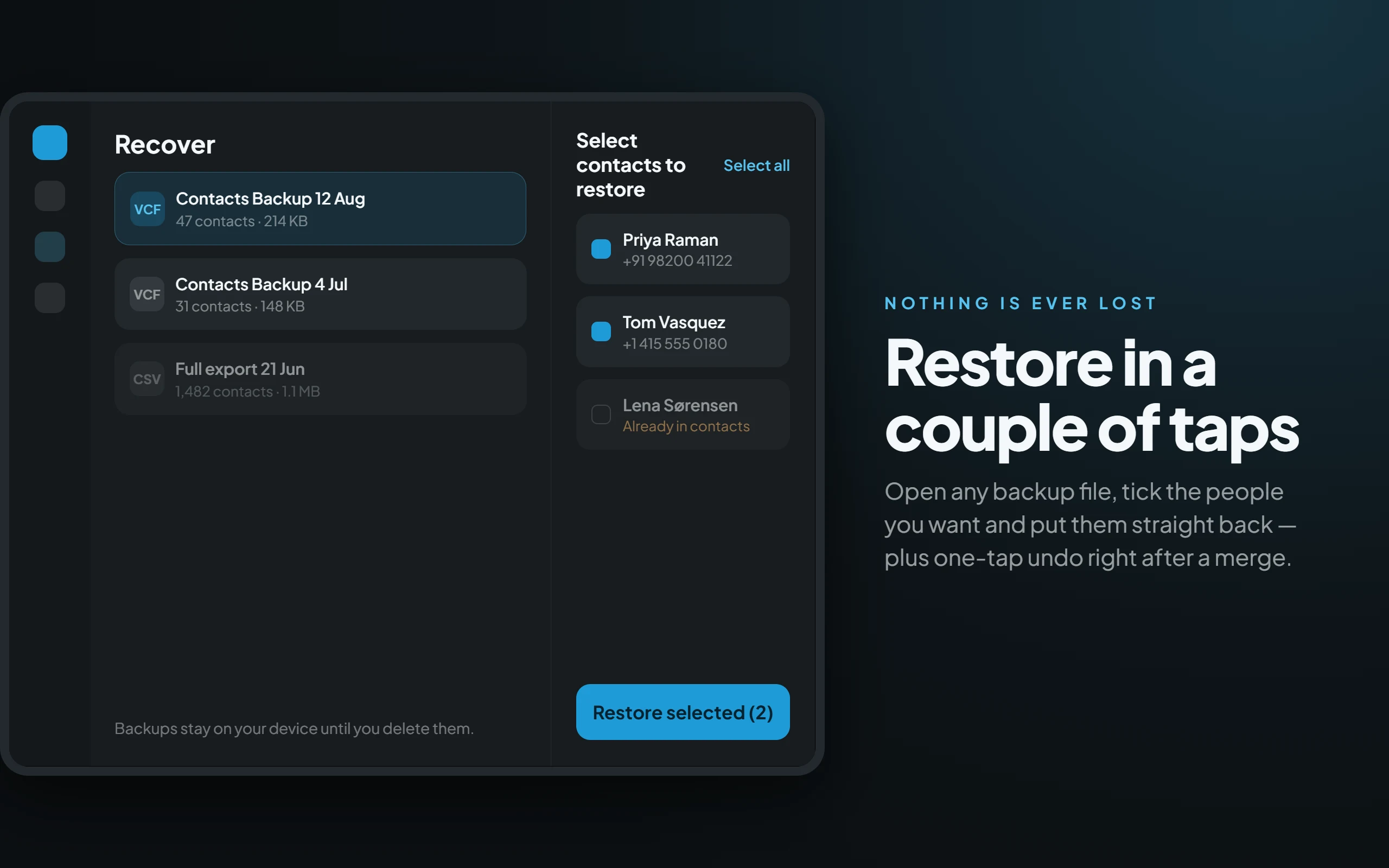 Duplicate Contacts Remover screenshot